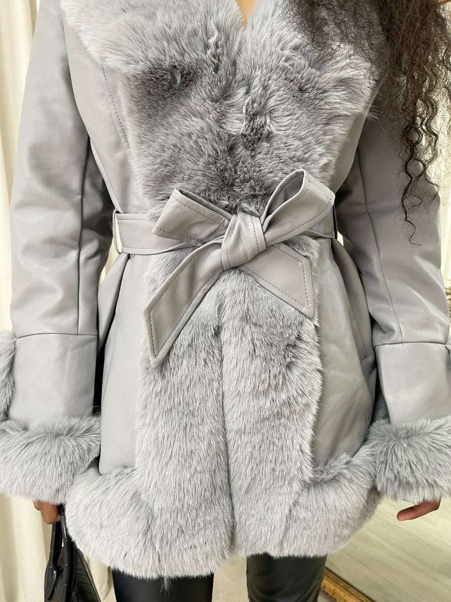 Faux Fur Trim Winter Jacket