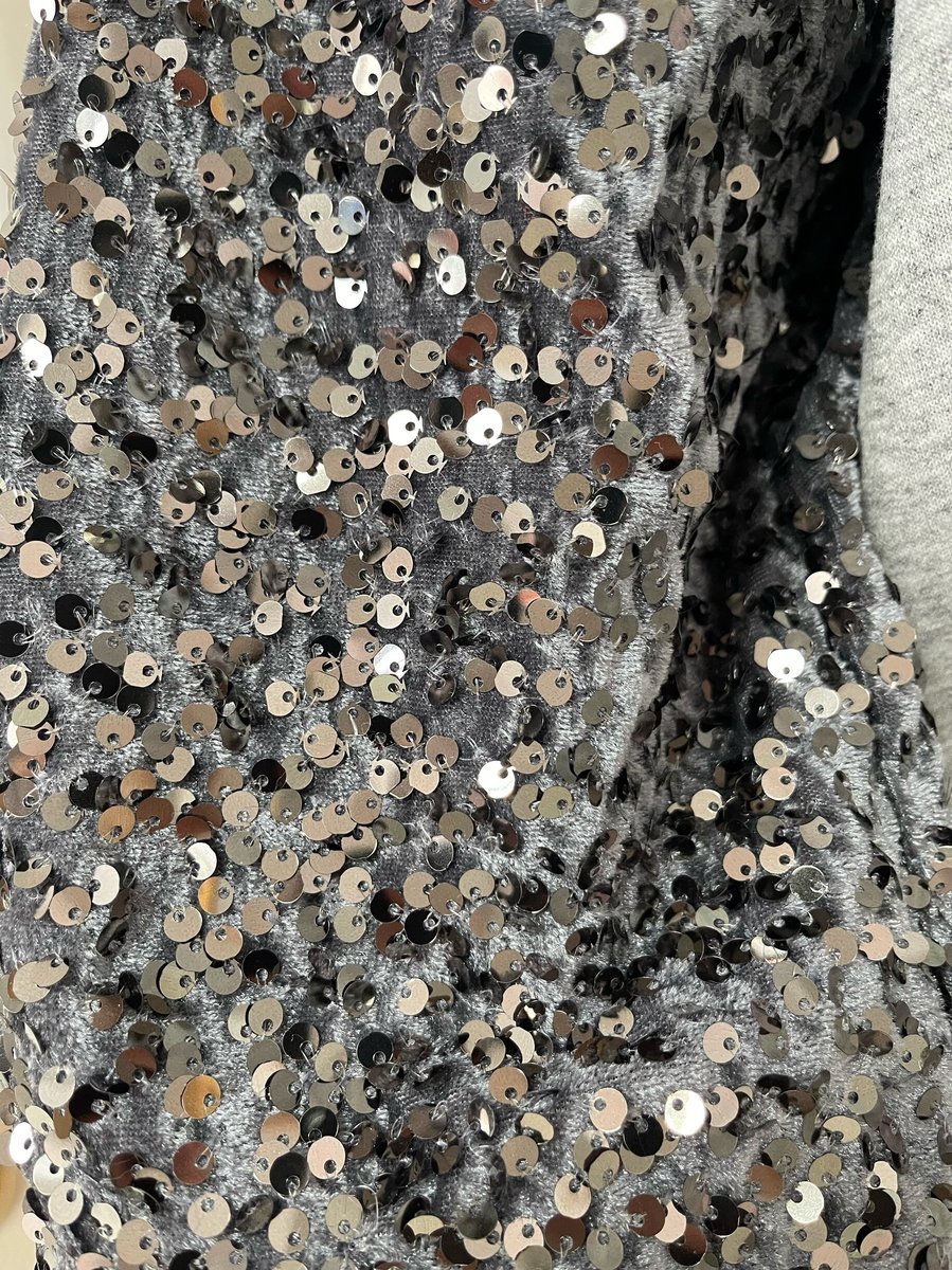 Oversized Sequin Sleeve Knitted Hoodie Jumper