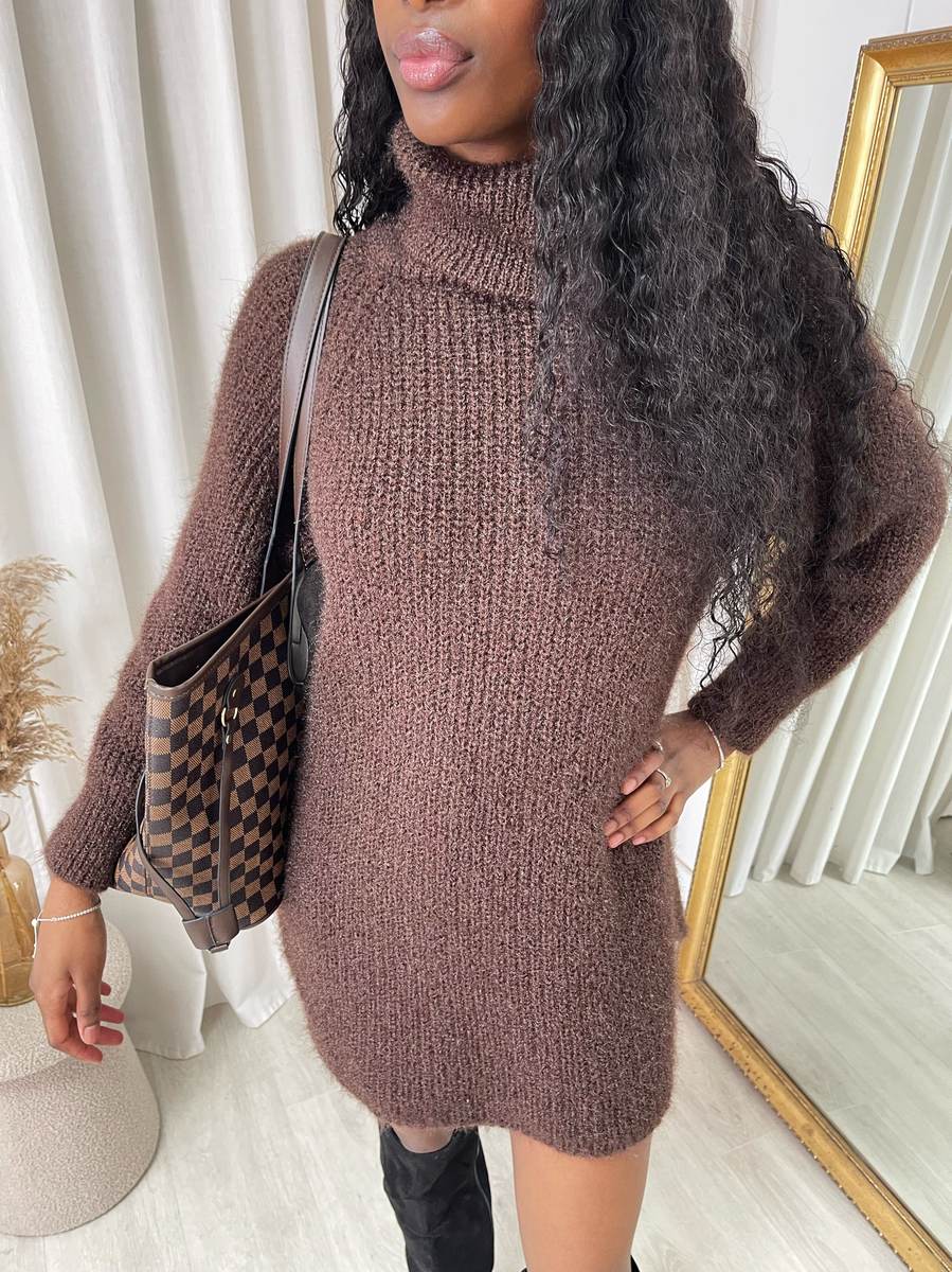 Chunky Roll Neck Knitted Jumper