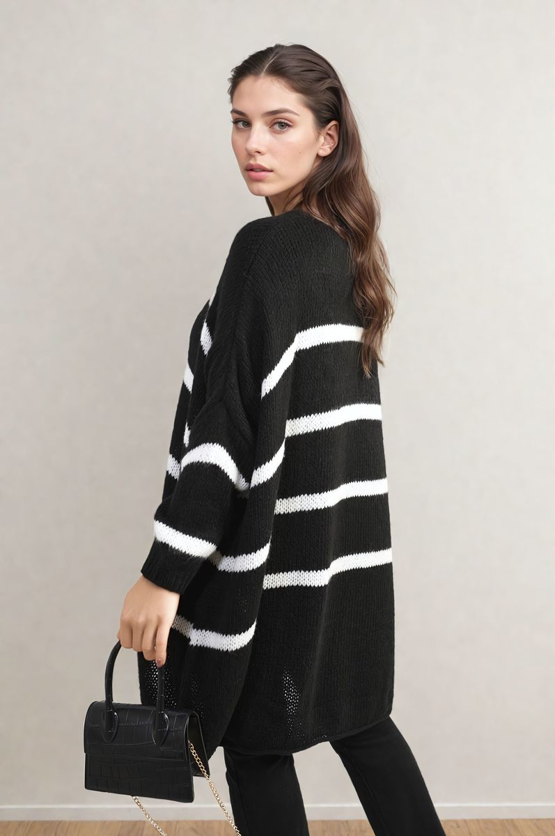 Stripe Oversized Knitted Jumper