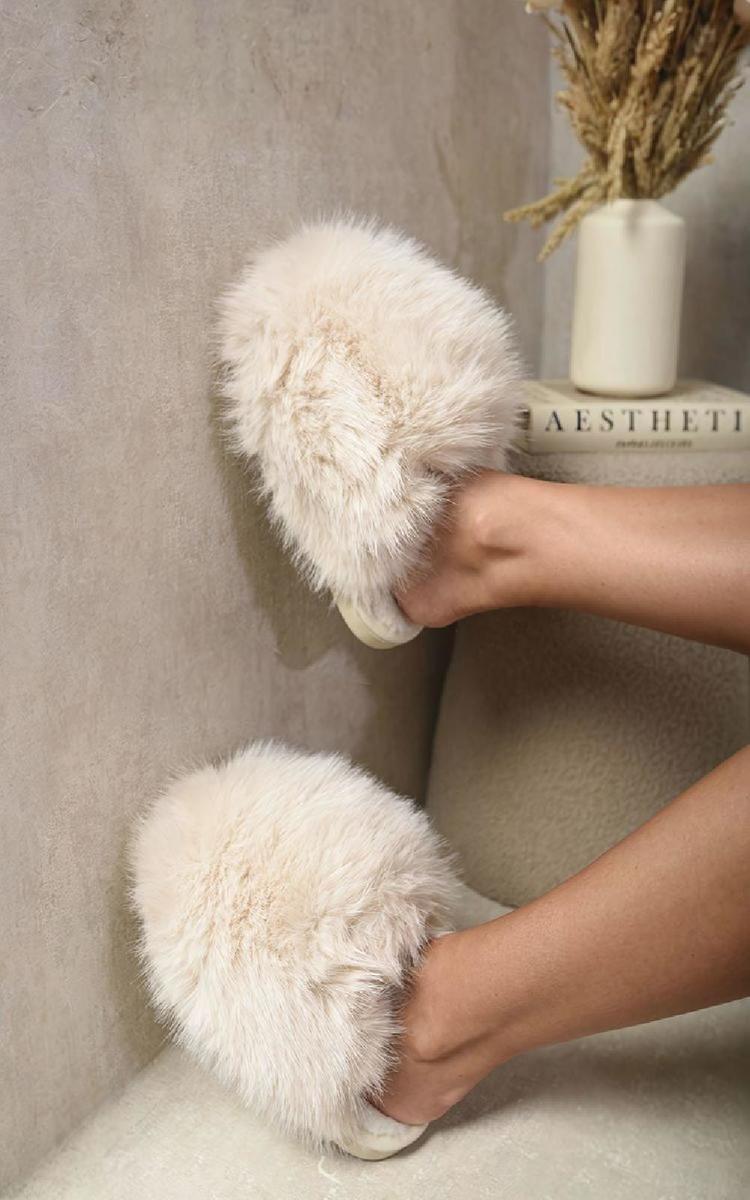 Fluffy Faux Fur Winter Slippers