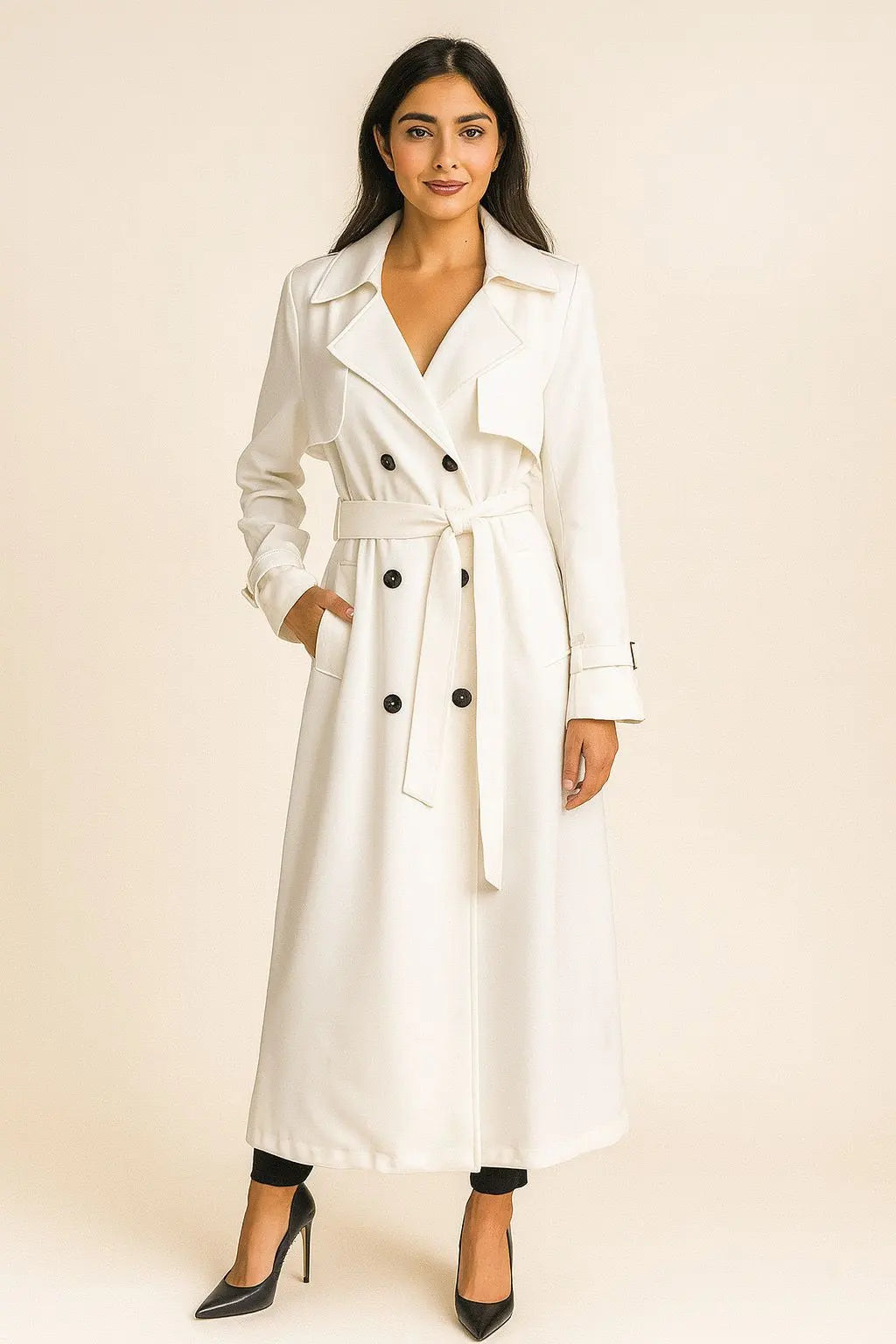 Trench Coat – Long Elegant Belted