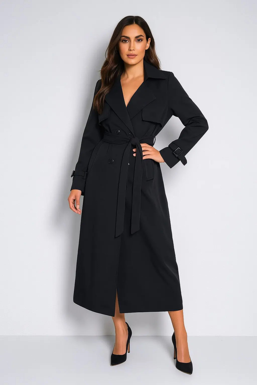 Trench Coat – Long Elegant Belted